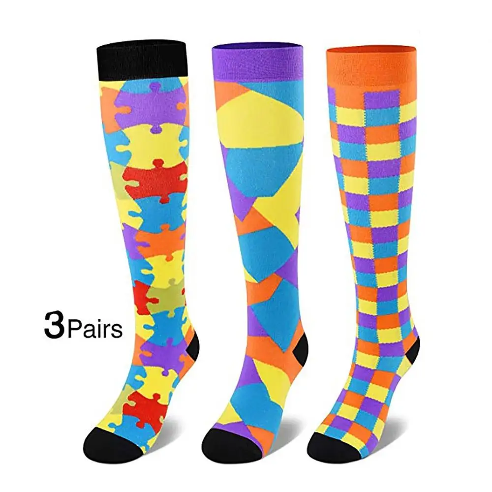 Custom Logo Solid Compression Equestrian Socks Knee High Tube Women Girls Horse Riding Sock Thigh High Stockings Nylon Stockings