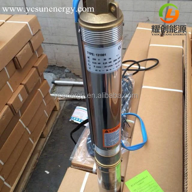 Solar water pump working schematic diagram 300m Solar submersible water pump for farmer