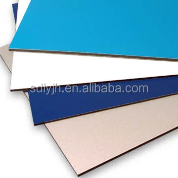 Aluminium Composite Panels Wall Panels Exterior Decorative Metal in Mirror Surface / Silver PE and PVDF 0.04mm-0.5mm 2mm-6mm