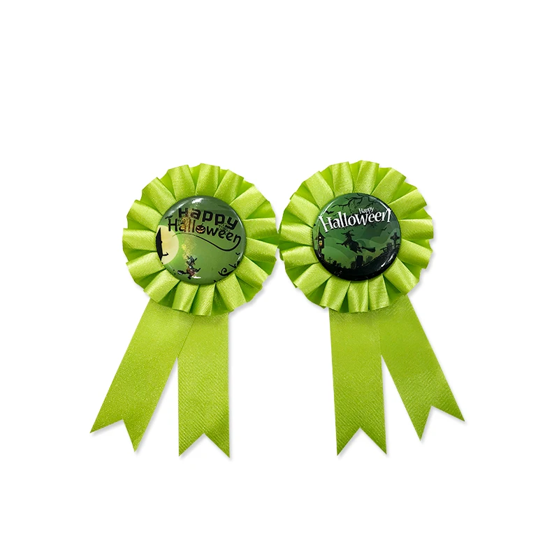 Halloween Thanksgiving Christmas Party Satin Ribbon Award Rosette Ribbon
