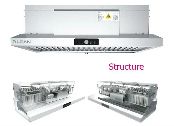 Commercial Kitchen Range Hood with ESP (electrostatic air cleaning filter)
