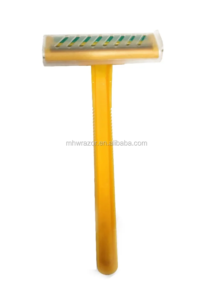 
Twin Blade Disposable Razor With Plastic Handle assembled by machine 