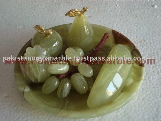 Eco-Friendly Onyx Fruit Dish Decorative Marble Plate Made from Stones