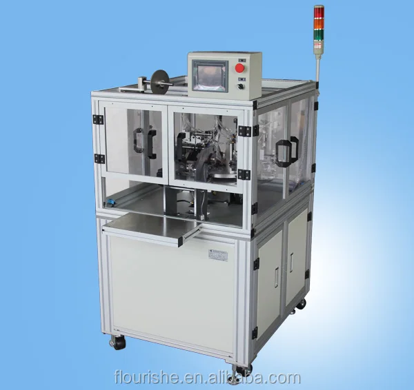 Horizontal Belted resistor diode axial parts sleeving forming machine