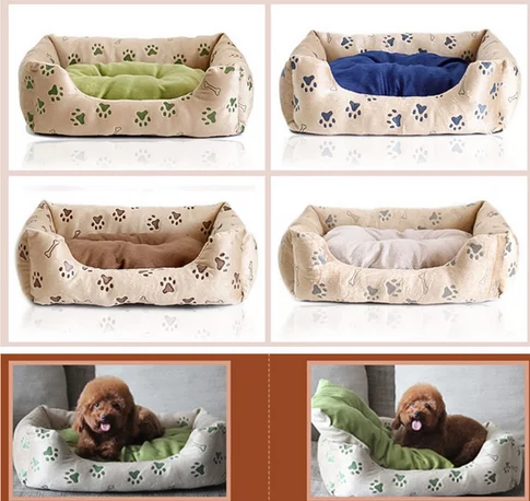 
Super Luxury Pet Dog Bed 4 Colors Puppy Cat Soft Warm Cozy Nest Bed House Plush Pad Cotton Mat Footprint Size M 