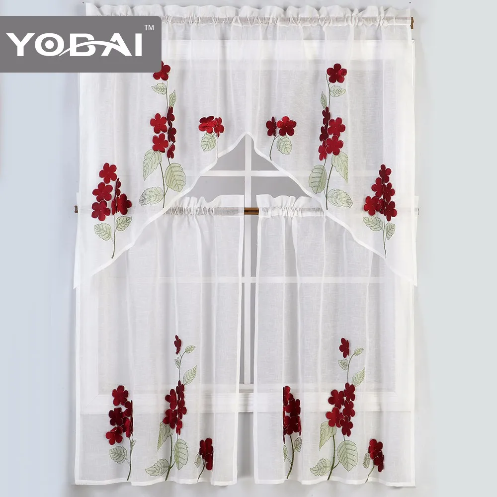 Good Quality Fabric Fancy Door Luxury Buy Kitchen Curtains Online