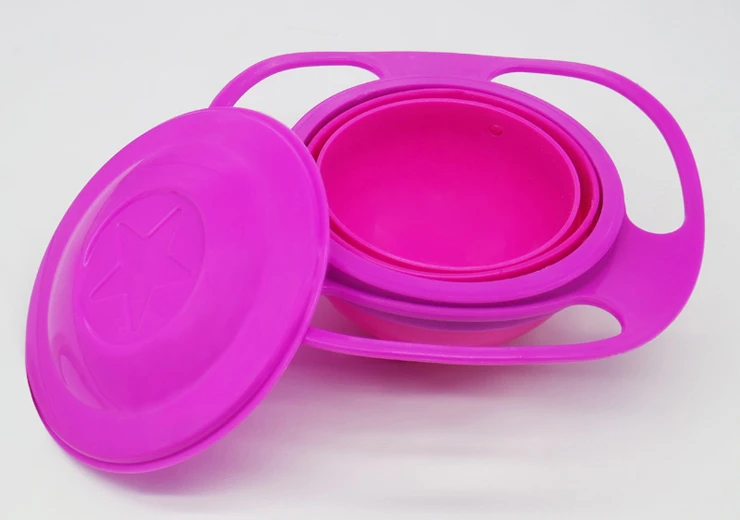 Универсальный 360 градусов Детские неразливающиеся чаша, кормление тренировки повернуть детская водостойкая формочка, пищевая промышленность вращающаяся чаша