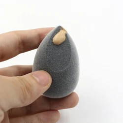 Custom Ultra Soft Plush Fluffy Polyester Foundation Makeup Velour Puffs Large Makeup Powder Cosmetic Puff with Cute Bowknot puff