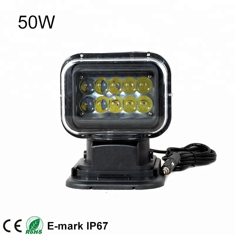 Good quality 7inch 50w magnetic remote control searchlight led car