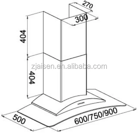 0.7mm thick Stainless steel kitchen hood