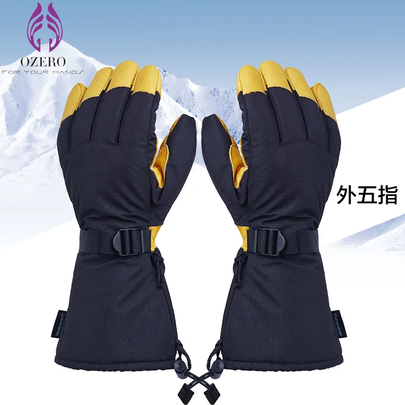 
OZERO Wo-1019 Winter Sports Snowboard Snowmobile Motorcycle Best Ski Gloves Waterproof Windproof Warm 
