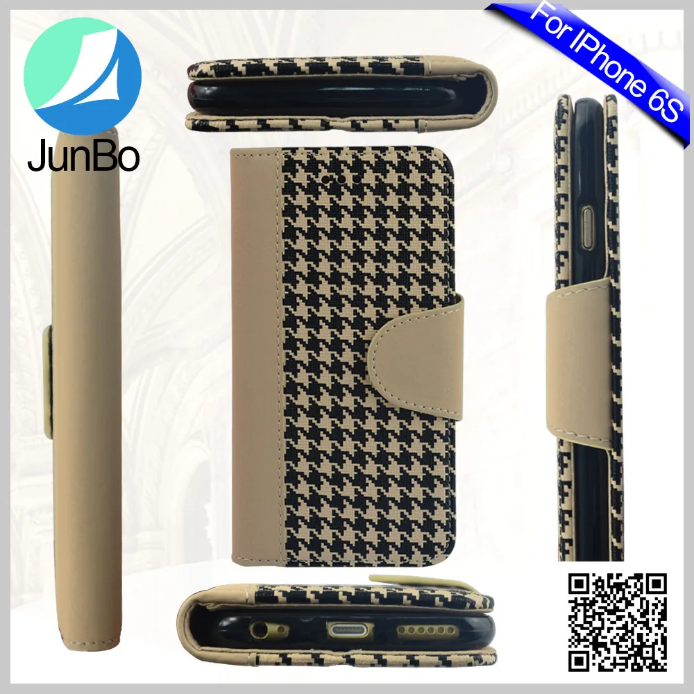 Низкая Цена Китай Мобильный Телефон Чехол для iPhone 6/6 s, Бумажник Кожаный Чехол для iPhone 6 с Картой Solts