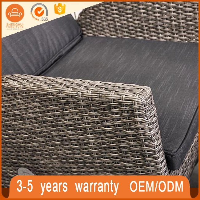 
New design garden high back single sofa chair rattan wicker with ottoman leisure chair 