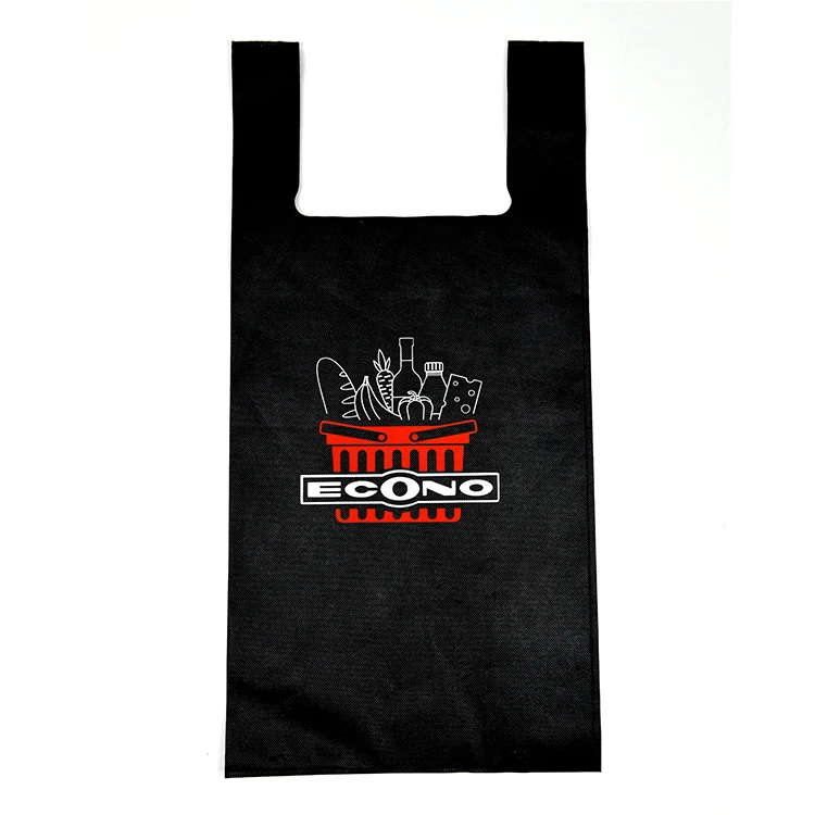 
High quality cheap custom logo eco friendly carry shopping non woven vest bag 
