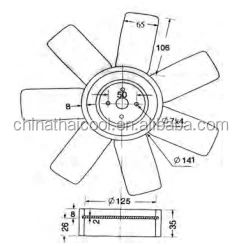21060-03W00 Auto Engine Fan For 720 PICK-UP