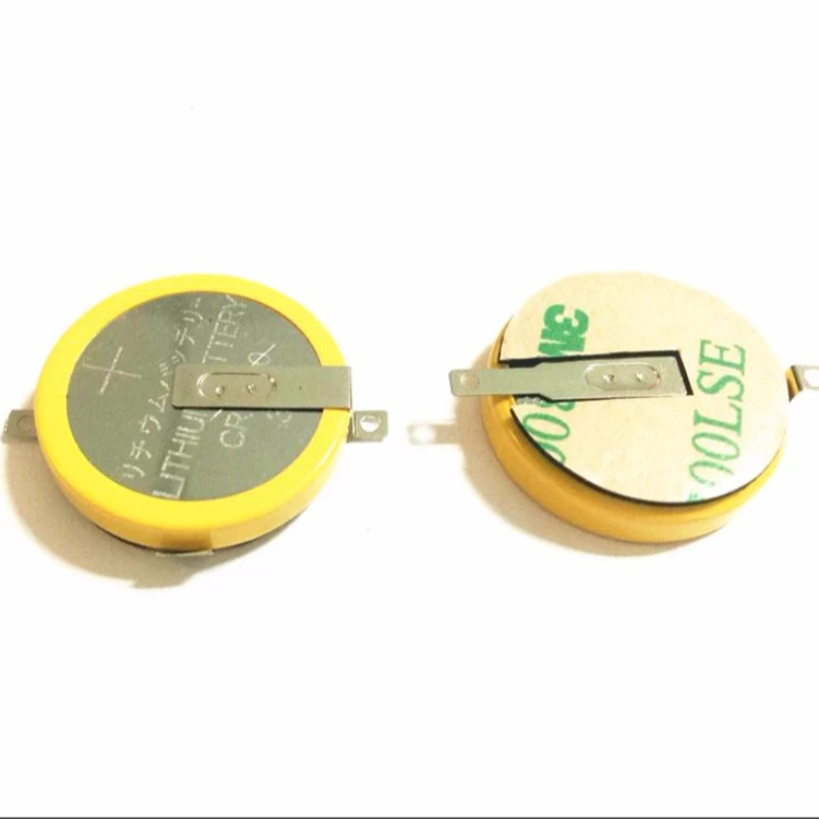 CR2450 lithium battery with SMT SMD pins for POS terminal PCB tabs