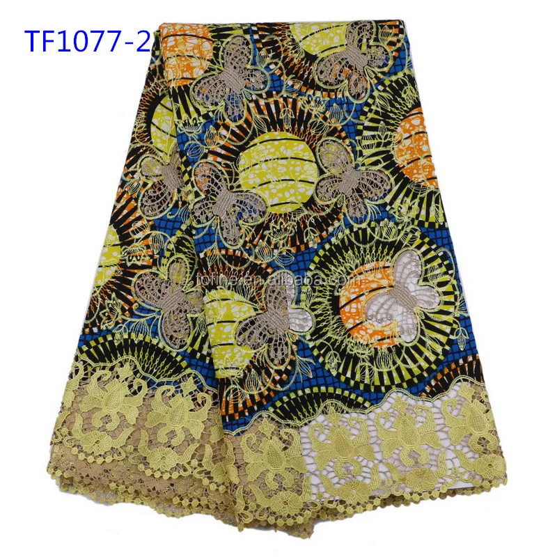 Модная вышивка Африканский принт Анкары настоящая восковая смесь гипюровое кружево для свадьбы