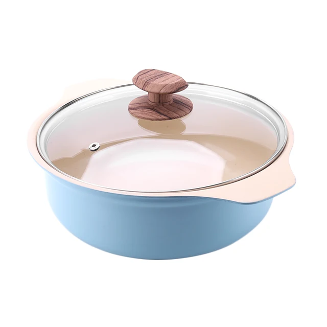 Japanese 24cm 3003 aluminum alloy ceramic non-stick coating soup pot hot pot