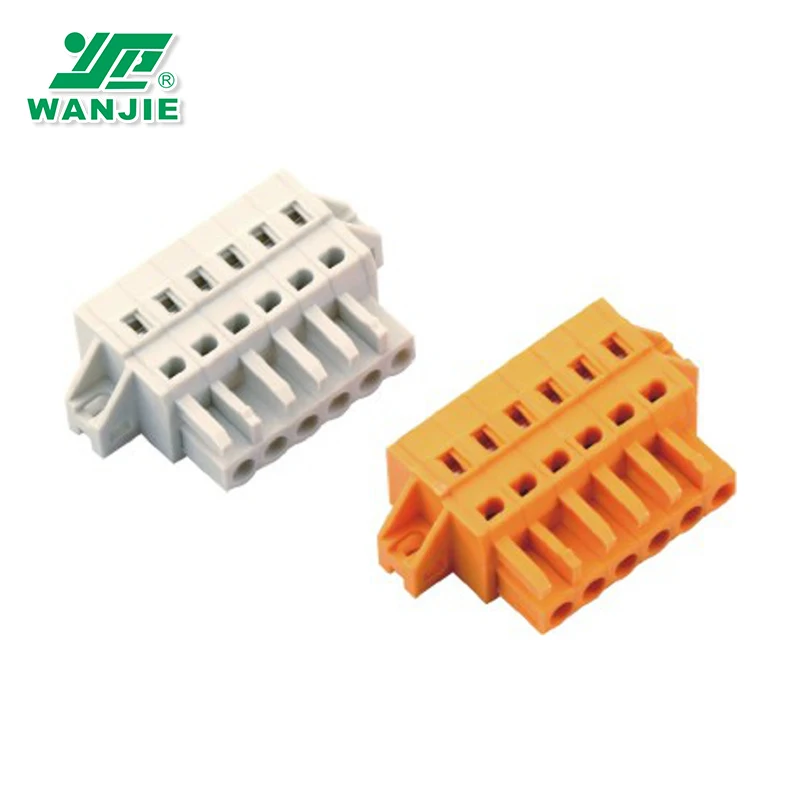 WANJIE, гнездовой разъем 5,0 мм, шаг 5,08 мм, Клеммная колодка WJ0401 0501 MCS