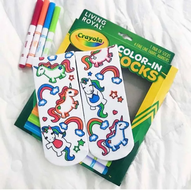 Custom 2019 new design  DIY tube  cotton graffiti  printing socks