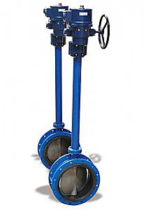 DN450 450 мм Корпус из чугуна дисковый двойной фланцевый клапан-бабочка ковкого с удлиненным шпинделем 3 4 м