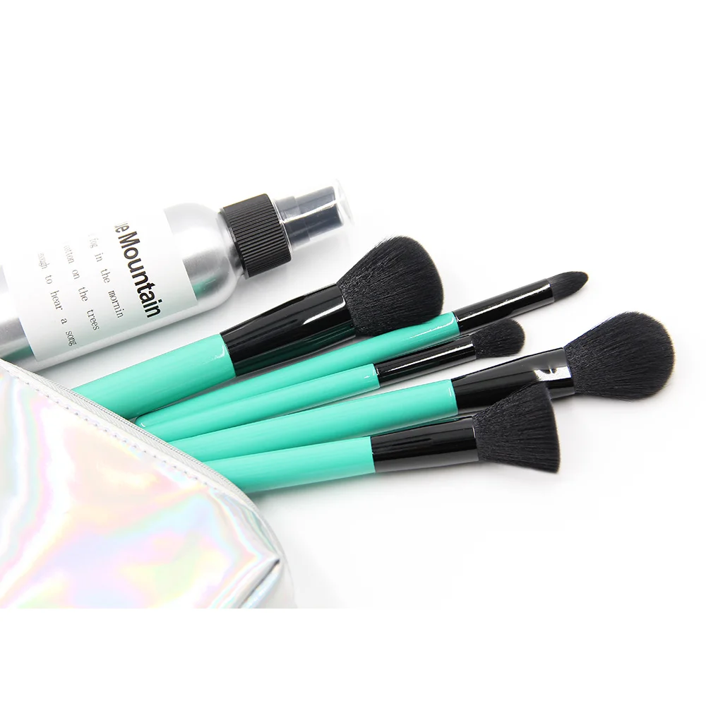 
Newest Professional Production Mini Makeup Brush Set Aluminum Make Up Trolley Case Flocking Material 