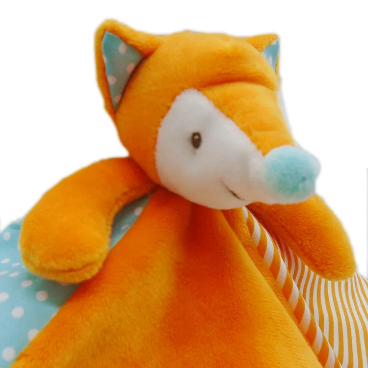 Fox doudou baby blanket toy with baby set