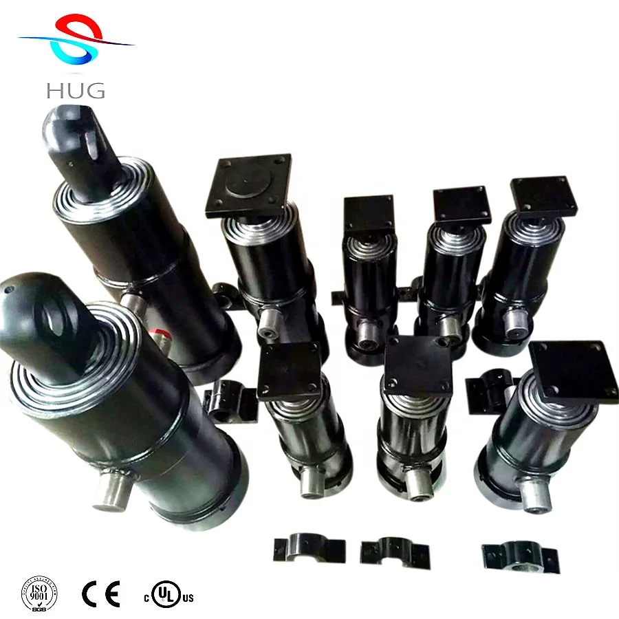 Hydraulic telescopic cylinder with ball head type used for tipper trailer