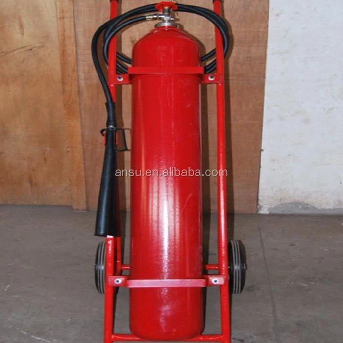 20KG CO2 Trolley Fire Extinguisher Carbon steel CK45 fire fighting Wheeled trolley type extinguisher 10KG