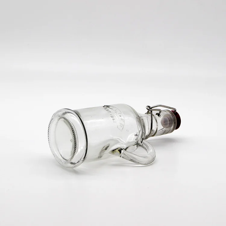 
200ml Round Clear Enzyme Glass Bottle With Handle 