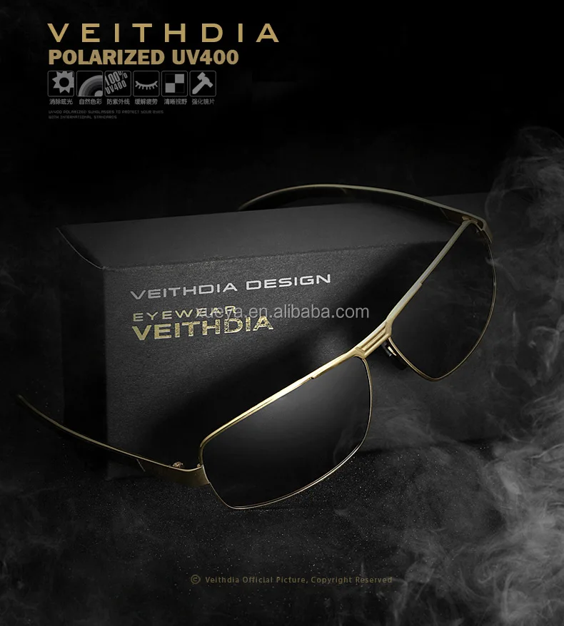 
veithdia polarized go fishing gold frame mens sunglasses 
