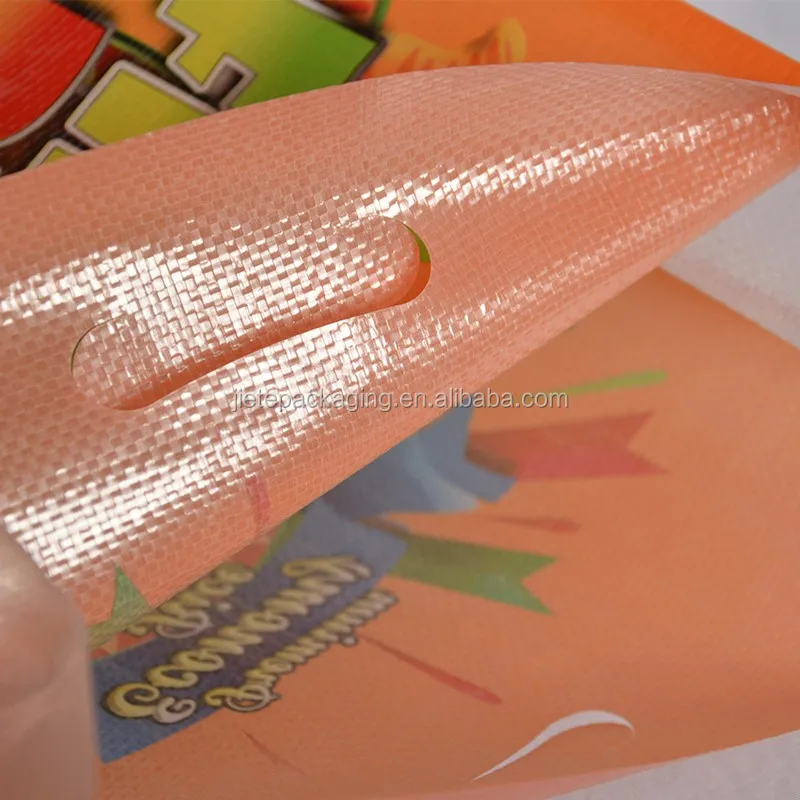 plastic packaging VMPET bopp laminated moisture proof pp woven rice shipping bag sack 25kg