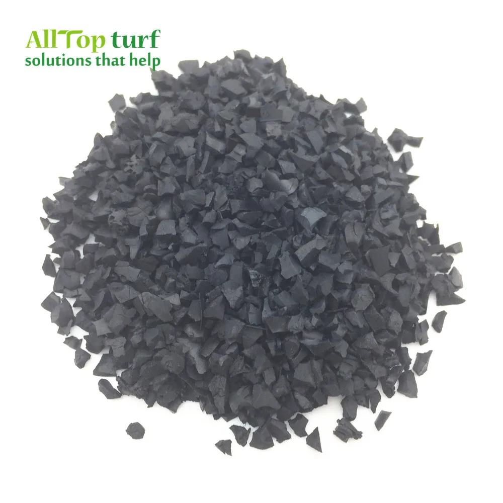 Natural Black rubber granules infill for artificial grass sports fields