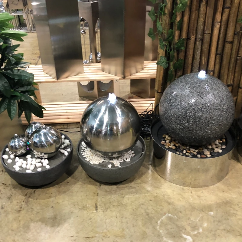 Garden decoration stainless steel ball water fountains