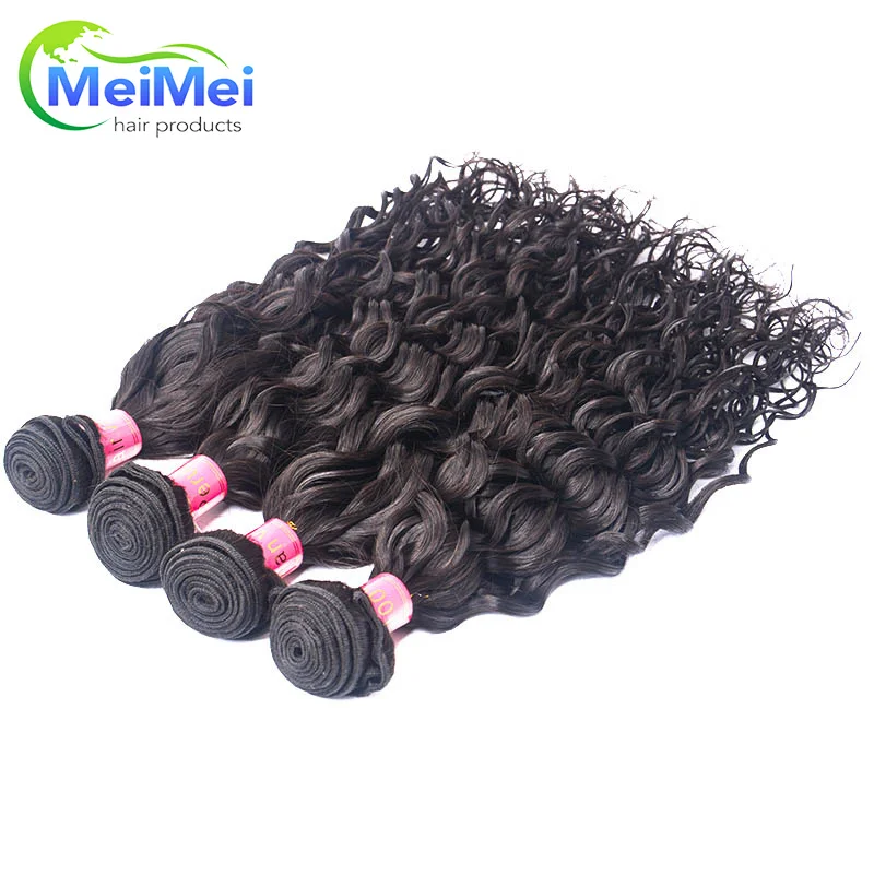 8A unprocessed brazilian human hair water wave popular style  Wet and Wavy Virgin Natural Wave Weft for black girls