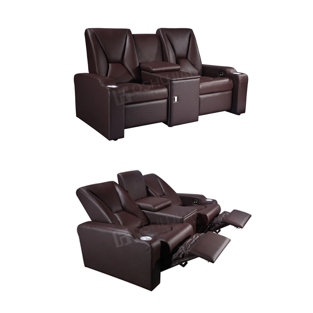 Classic functional leather home theater sofa SJ5806