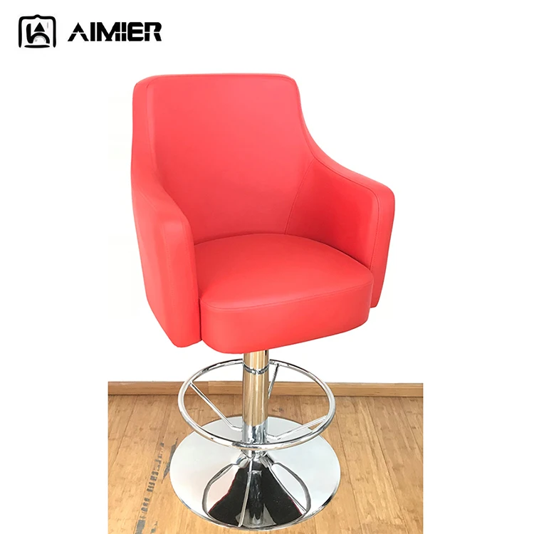 Fashion Seat Casino Chairs Height Adjustable Slot Chairs Textured Leather Poker Table Red Chairs
