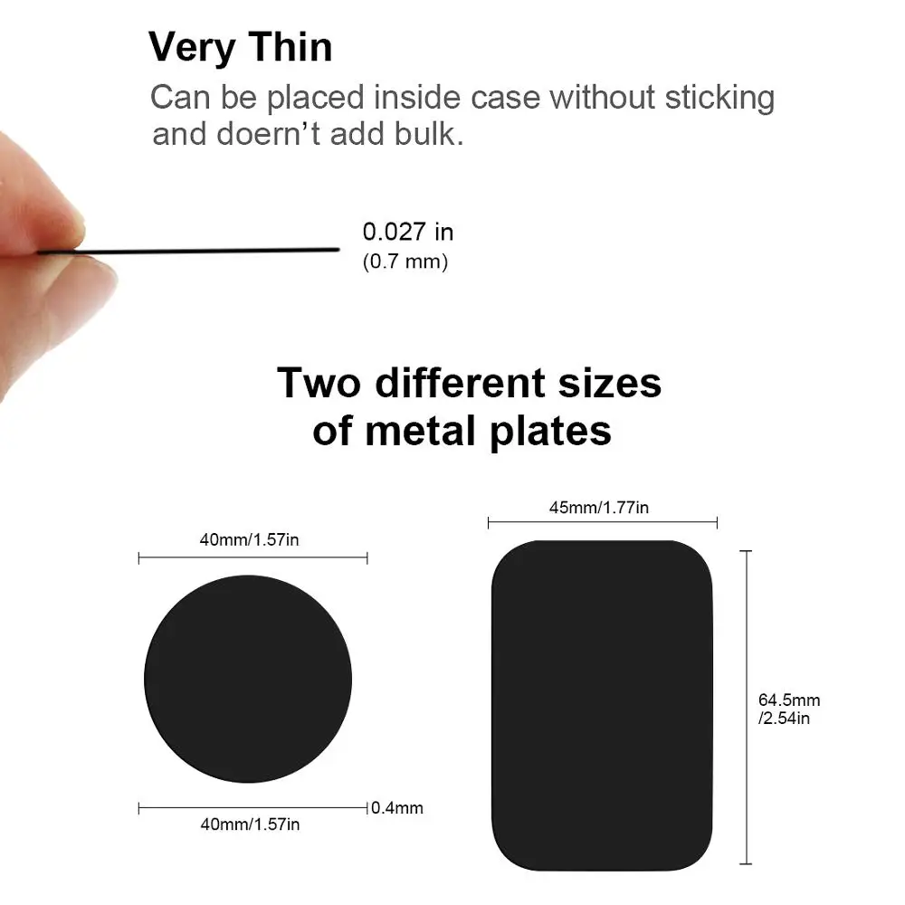 
Strong sticky 3m adhesive metal plate for cell phone accessories holder 