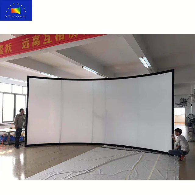 XYScreen 180 degree curved projection screen with 6m Length and 5m radius