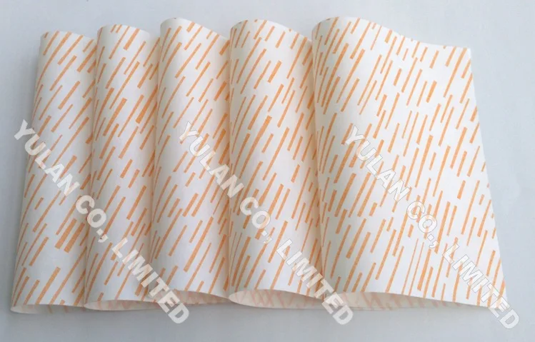 Yulan coloured burger wrapping paper wax paper