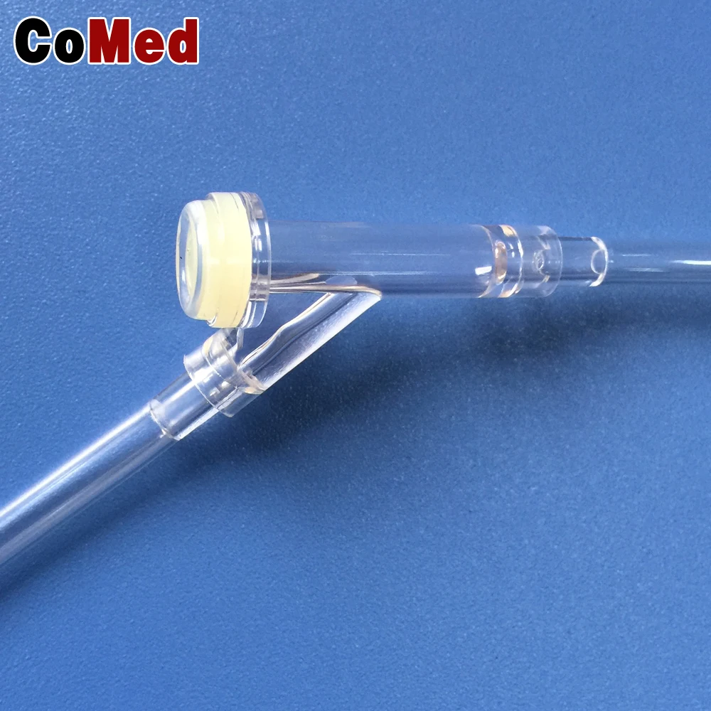 Disposable infusion set with flow regulator with Y-port