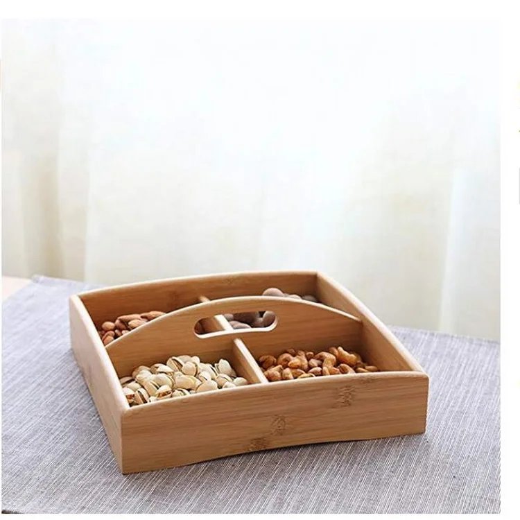
personalized customization wooden fruit box bamboo wood Nuts snacks box 
