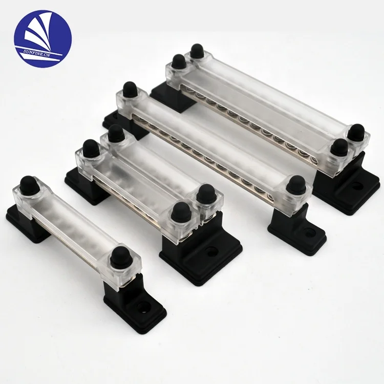Bus Bar6,12,2x6,2x12 Way power post junction block Negative distribution block bus bar with cover