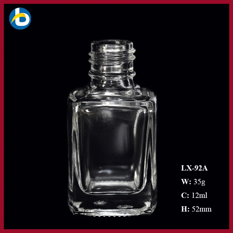 Manufacture high repurchase rate square shape 8ml, 10ml, 12ml private label nail polish bottle
