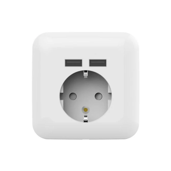Hight Quality multi Schuko Europe  Wall Socket with Dual USB