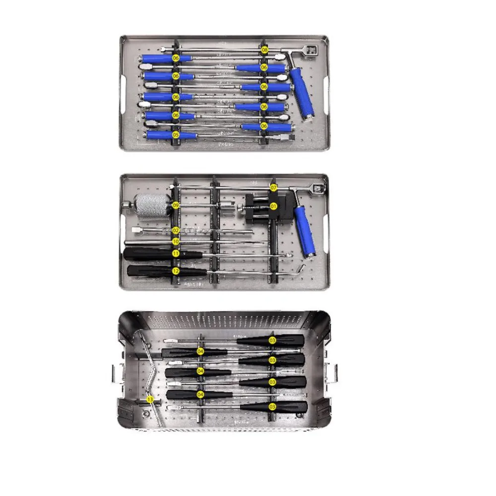 Medical surgical Instruments Anterior Cervical Intervertebral Fusion Cage Instrument Set