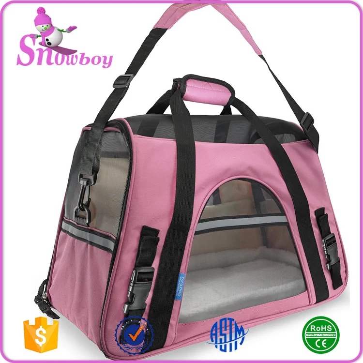 Airline Approved Pet Carriers Fleece Bed For Dog Cat Travel Bag