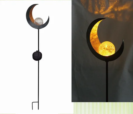Amazon Hot Sell Moon Solar Garden Stake Light
