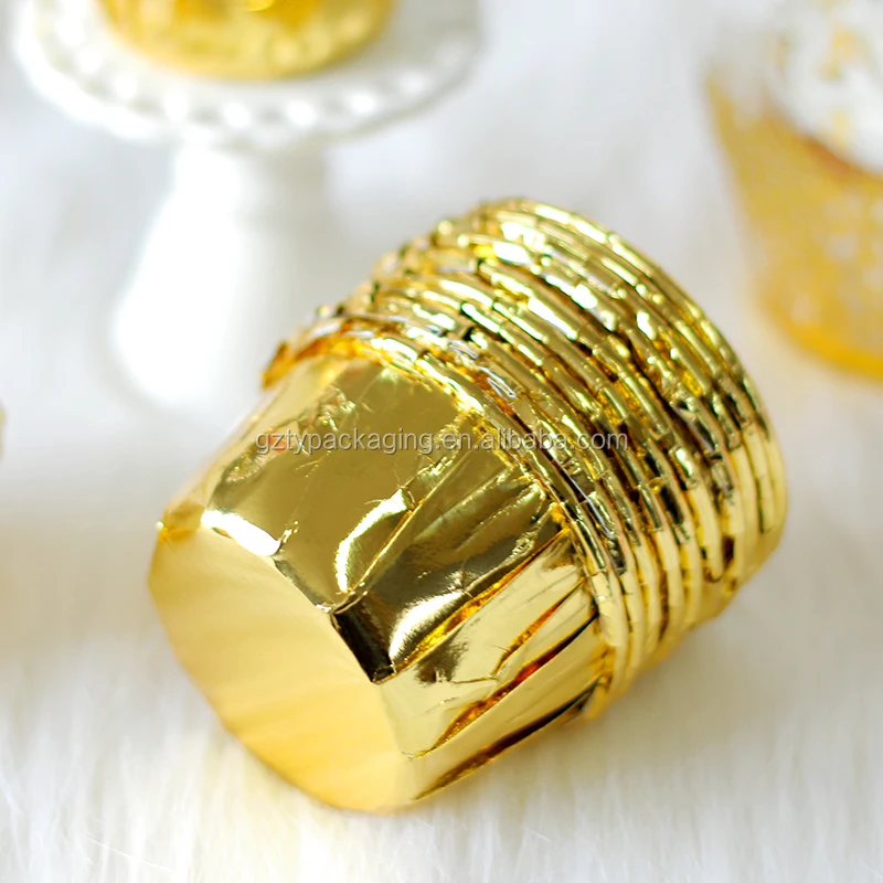 Gold Silver Cupcake Paper Baking Cups For Cake Decoration