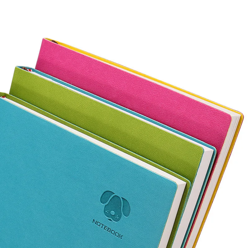 Diary planner notebook  colorful PU leather soft cover student notebook diary organizer  inner page design A5